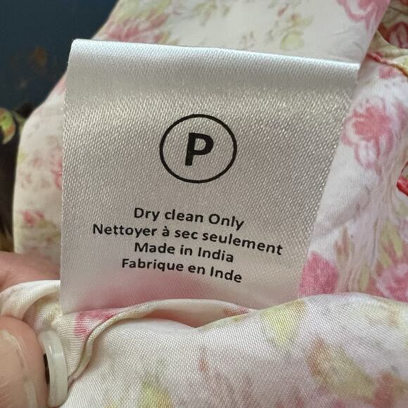 Anthropologie Hemant & Nandita Fatima Mixed Floral Button Up Blouse Small Ae14 - Picture 10 of 12